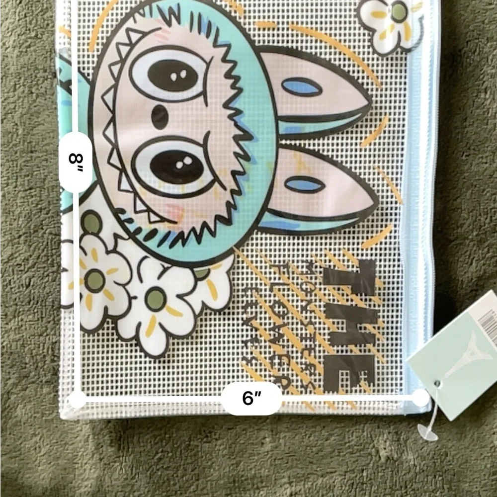 NWT Labubu Mesh Pouch light blue